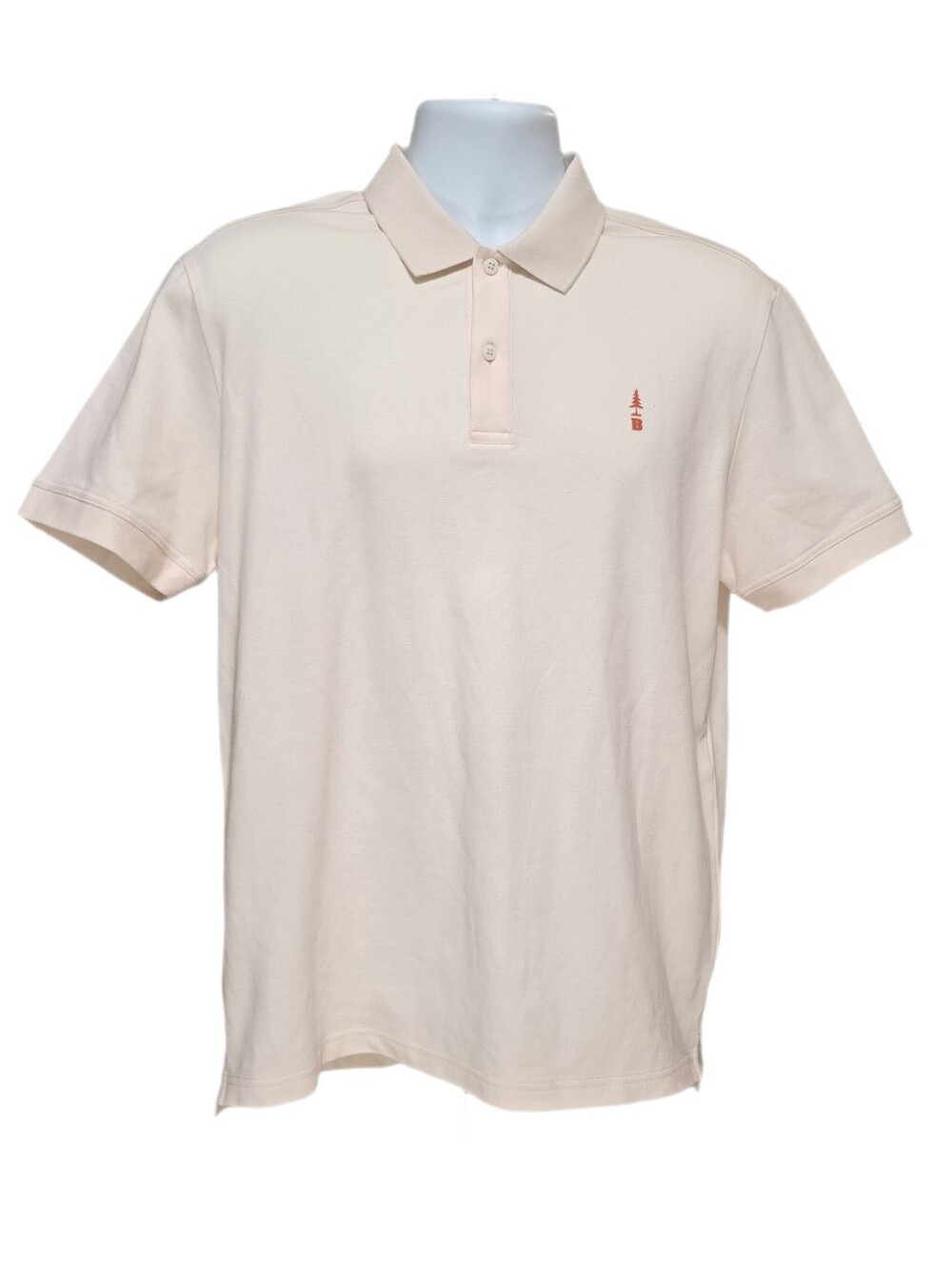 Bass Outdoor Men's Exploration Short Sleeve Classic Polo Shirt Color Ecru M NWOT